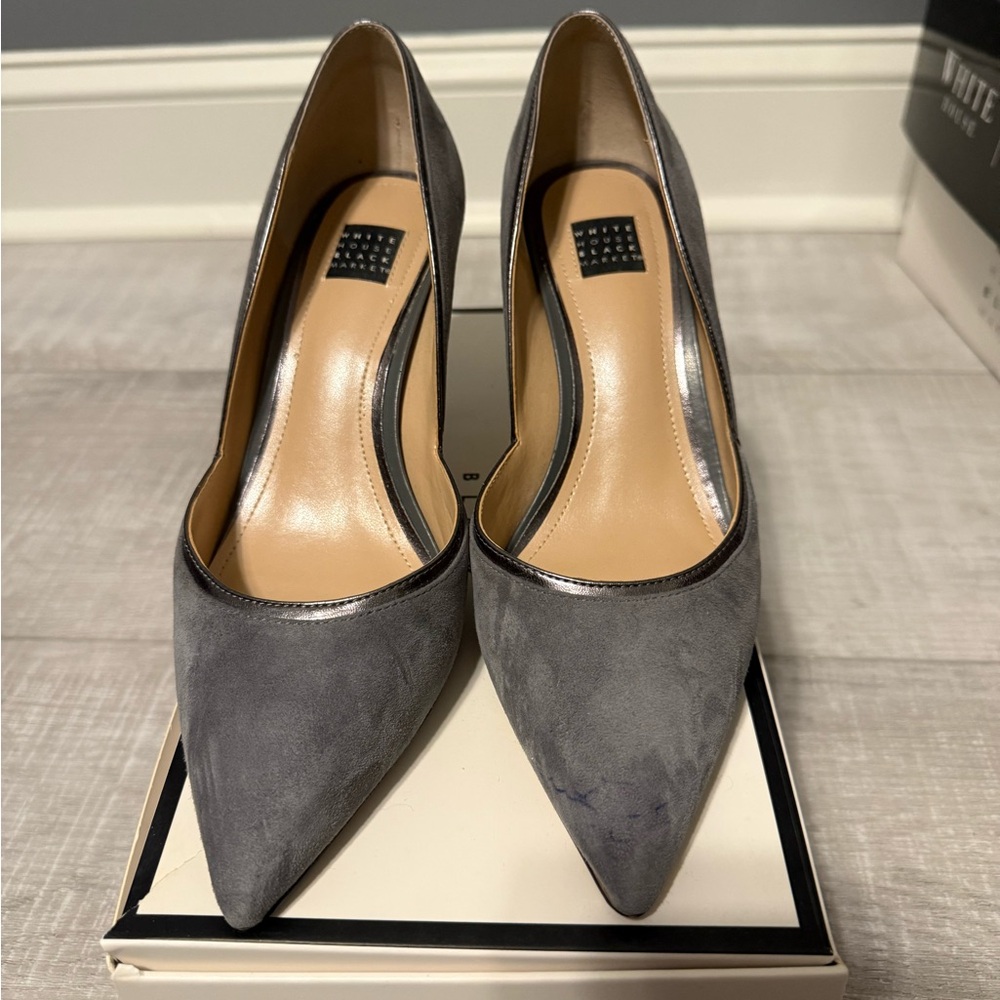 White House Black Market Gray Heels